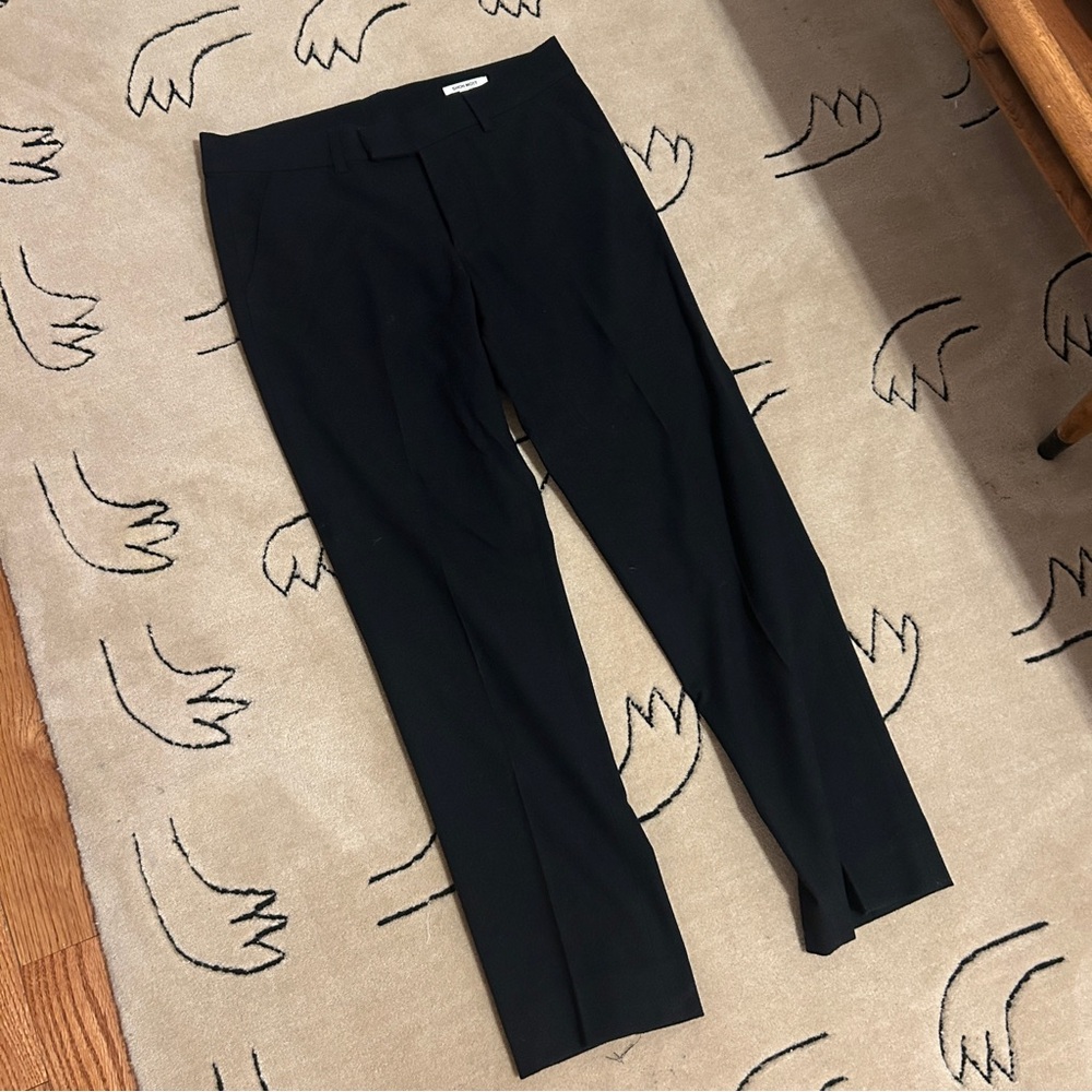 Men's Navy Wool Dress Pants by Schon Mott